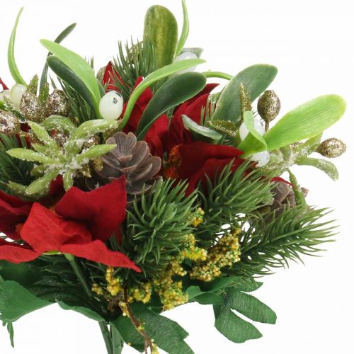 Floristik24 Keinotekoinen talvikimppu käpyillä, adventtikoriste L30cm nippu 4 kpl