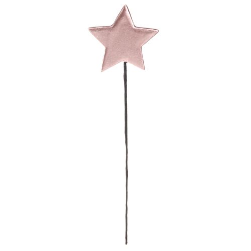 kohteita Joulutähdet tikussa pinkki Ø7cm – 2. valinta – 24 kpl