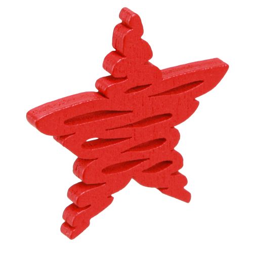 kohteita Joulutähti punaisen, luonnonpuun levittämiseen 4cm 72 kpl