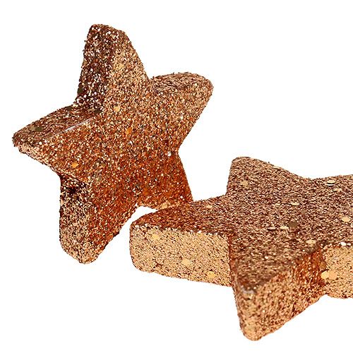 Floristik24 Joulutähdet kupariset glittertähdet sprinkle koristeet 40kpl