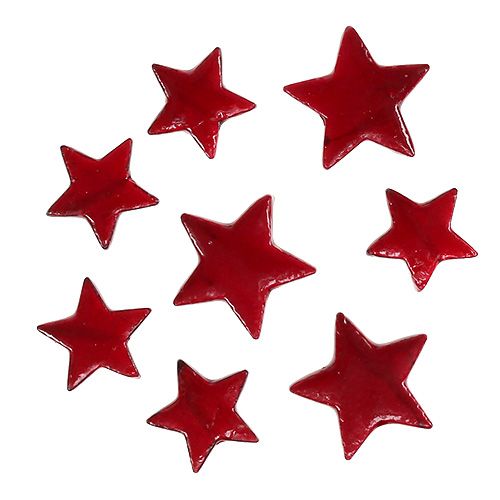 Floristik24 Joulutähti sekoitus 4-5cm punainen kiiltävä 72 kpl