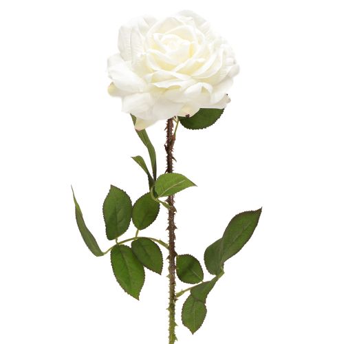 kohteita Valkoinen ruusu Fake Rose varressa Silk Flower Fake Rose L72cm Ø13cm