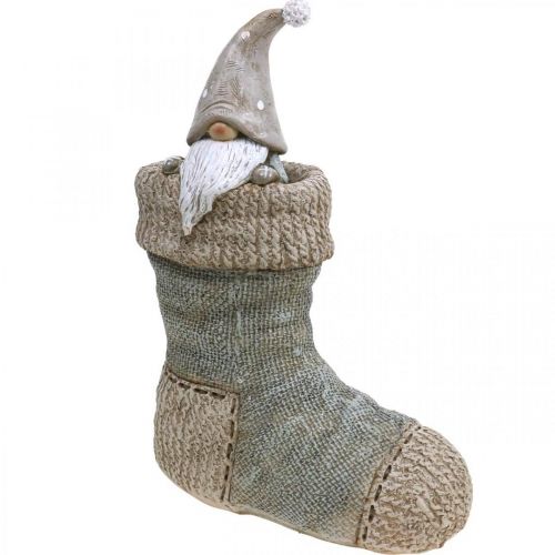 Floristik24 Gnome-figuurisukkahousut Joulun Gnome Harmaa Valkoinen K22cm