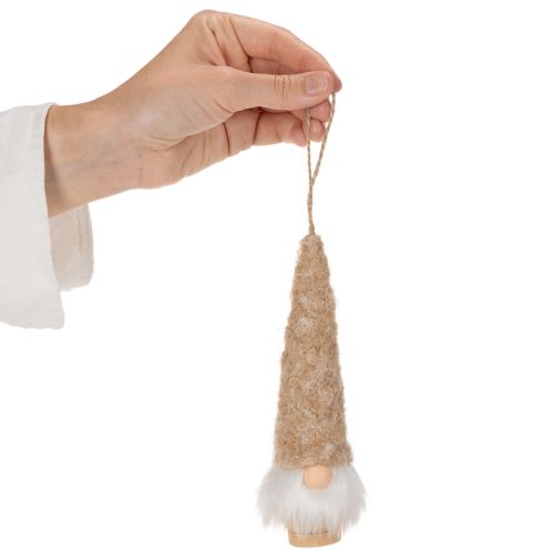 Koristeellinen tonttuhahmo parralla ripustettavaksi, 17 cm, 6 kpl | Floristik24.fi