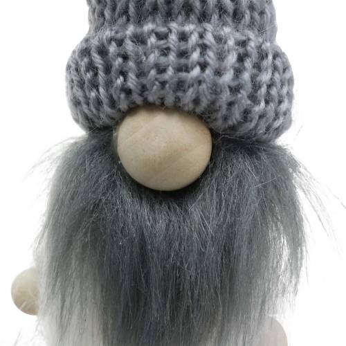 Floristik24 Kukkatulppa gnome villahatulla harmaa 8,5cm L29cm 6kpl