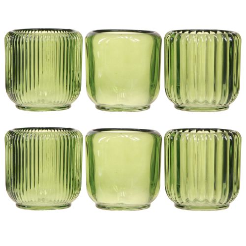 kohteita Lyhty Lasi Kynttilänpidike Retro Vihreä 8cm 6 Kpl