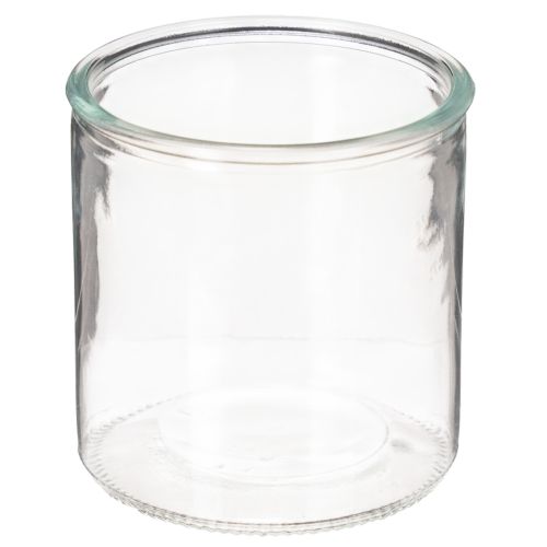 Lasinen lieriömäinen maljakko, läpinäkyvä, monikäyttöinen, 10 cm, 3 kpl