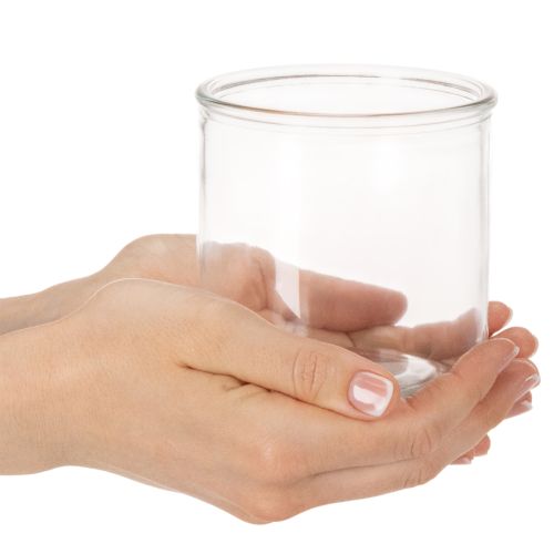 Lasinen lieriömäinen maljakko, läpinäkyvä, monikäyttöinen, 10 cm, 3 kpl | Floristik24.fi