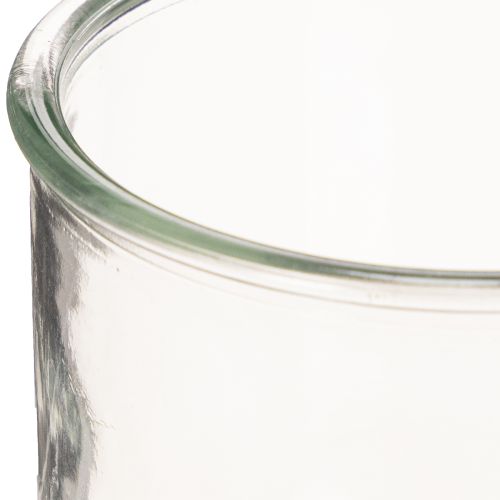 Lasinen tuikkukuppi, pyöreä, kirkas lasi, monikäyttöinen, 12 cm, 2 kpl | Floristik24.fi