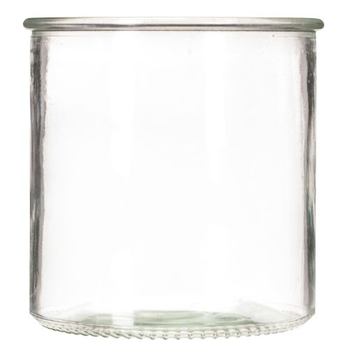 Lasinen tuikkukuppi, pyöreä, kirkas lasi, monikäyttöinen, 12 cm, 2 kpl | Floristik24.fi