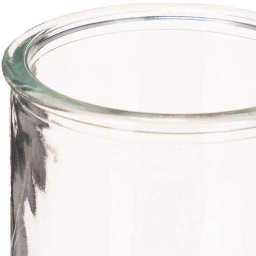 Pyöreä lasinen kynttilänjalka, kirkasta lasia, 8 cm, 3 kpl | Floristik24.fi