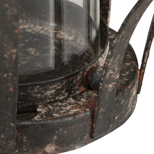 kohteita Lyhty Crown Ruskea Ruoste Kynttilän Lasilla Ø14cm K18cm