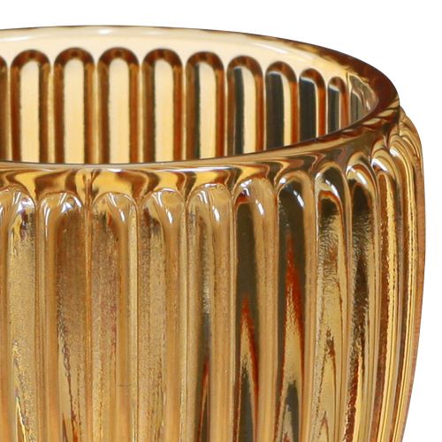 kohteita Lyhty Oranssi kynttilänjalka Lasi Retro Ø7cm K7cm 6 kpl