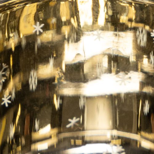 Lasinen tuikkukuppi lintu- ja lumihiutaleaiheella, 8 cm, 2 kpl | Floristik24.fi