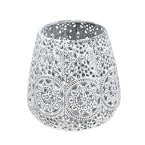 Floristik24 Lyhty Valkoinen Ø12cm K13cm 1kpl