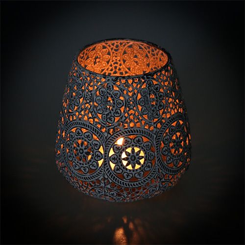 Floristik24 Lyhty Valkoinen Ø12cm K13cm 1kpl