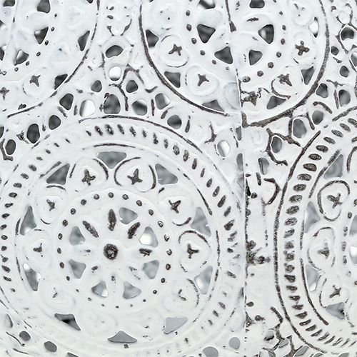 Floristik24 Lyhty valkoinen kuviolla Ø10cm K8cm 1kpl