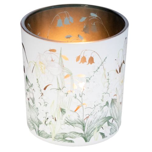 kohteita Koristeellinen lasilyhty lehtikuviolla tyylikkäisiin kodin yksityiskohtiin, 8 cm, 4 kpl