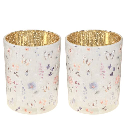 kohteita Lasinen tuikkukuppi perhosaiheella viihtyisiin hetkiin, 12,5 cm, 2 kpl