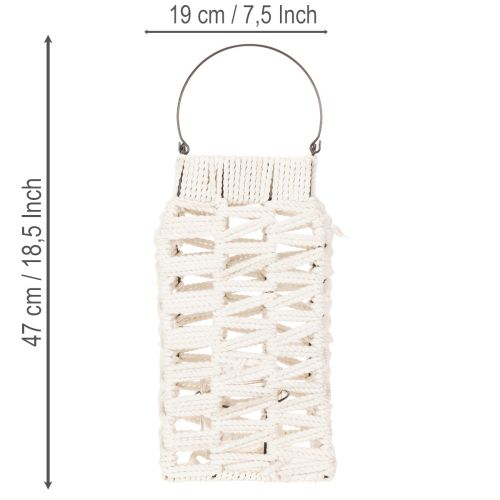 Riippuva lyhty, kesäkoriste, makramee K35.5cm L19cm | Floristik24.fi