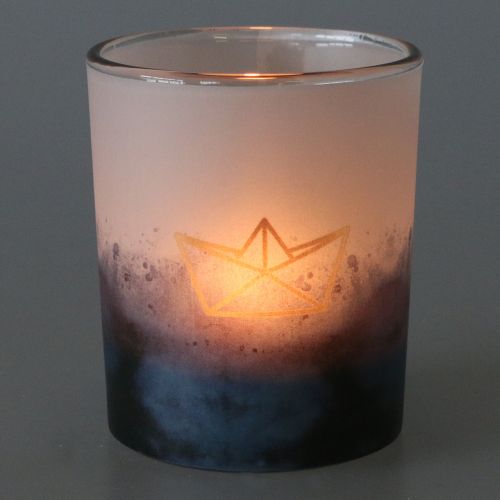 Floristik24 Tuulivalot sinivalkoisia veneiden ja kalojen kanssa Ø6cm