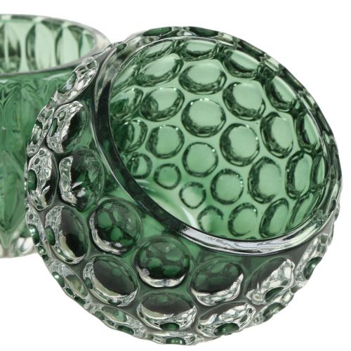 Floristik24 Lyhtylasi tummanvihreä Ø8cm K6cm 2kpl