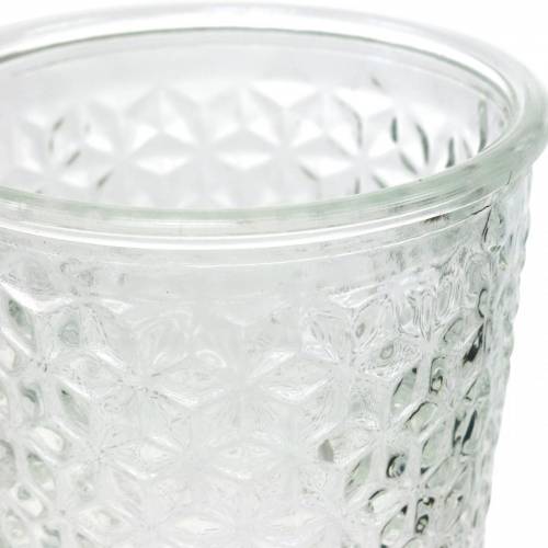 Lyhtylasi pohjalla kirkas Ø10cm H18.5cm pöytäkoristeet | Floristik24.fi