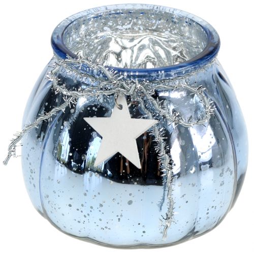 Floristik24 Lyhty vaaleansininen LED-valolla Ø11cm K10cm