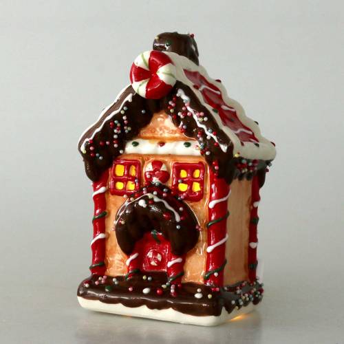 Floristik24 Lyhty Knusperhaus Bisquit, ruskea K16cm