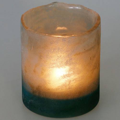 Floristik24 Lasi lyhty vihreä himmeä Ø8.5cm H9.5cm