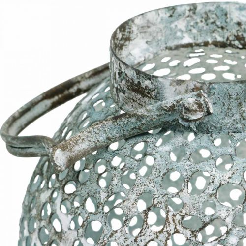 Floristik24 Metallilyhty, lyhty, kynttilänjalka antiikkisen ilmeen Ø15cm H22cm