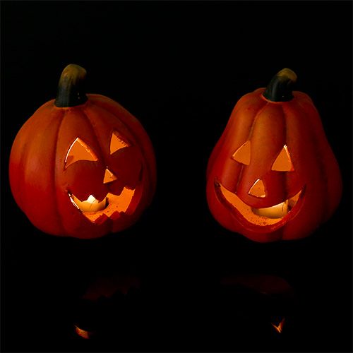 Floristik24 Lyhdyt kurpitsa LED oranssilla 10cm 4kpl