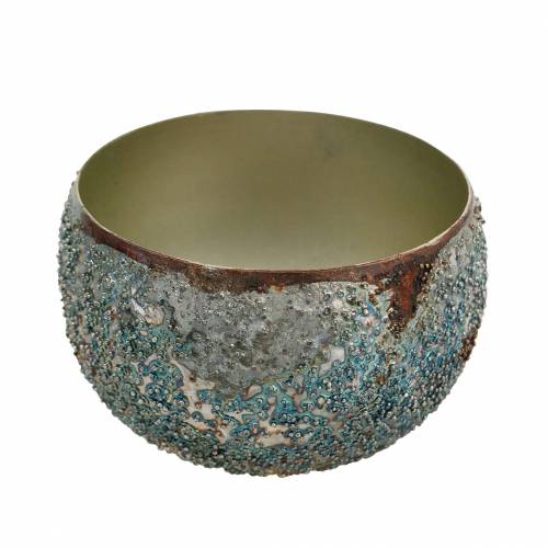 Lyhty metallivärinen Ø10cm H6.5cm