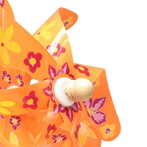 Floristik24 Tuulimylly sauvapyörässä oranssi keltainen pinkki Ø30,5cm 74cm