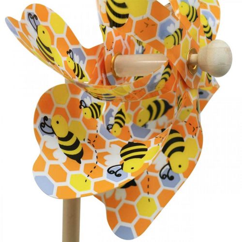 kohteita Pinwheel Bee puinen puutarhatuulimylly Ø17cm K48cm 4kpl