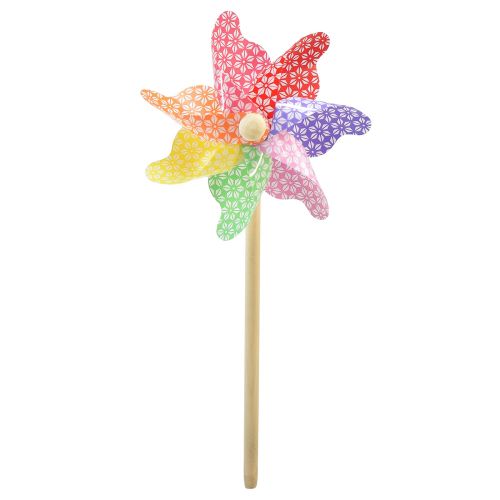 Pinwheel koristeena tuulimylly pieni kepissä värillinen Ø14cm 30cm