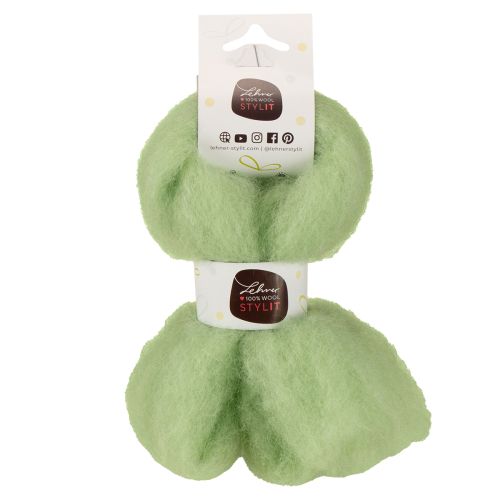 kohteita Askartelulankaa, koristelankaa ja villanyöriä monipuolisiin luoviin ideoihin ja askarteluprojekteihin, 2 m vaaleanvihreä