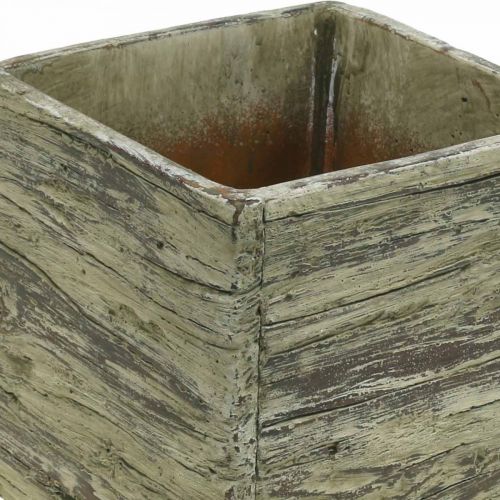 Floristik24 Kukkaruukun neliön muotoinen 15x15cm betoniistutuspuinen ilme