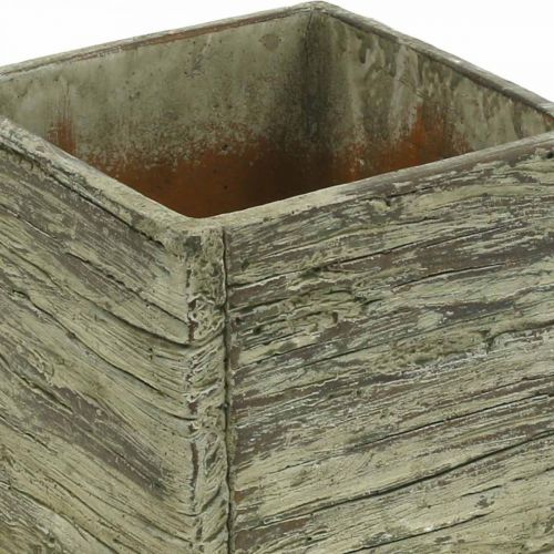 Floristik24 Kukkaruukku neliön muotoinen 12x12cm betonikuutiopuun näköinen