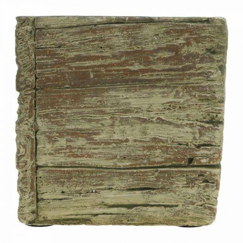 Floristik24 Kukkaruukku neliön muotoinen 12x12cm betonikuutiopuun näköinen