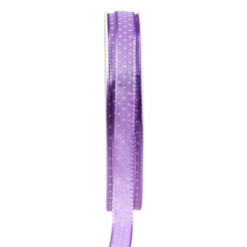 Floristik24 Lahjanauha pilkullinen koristenauha violetti 10mm 25m