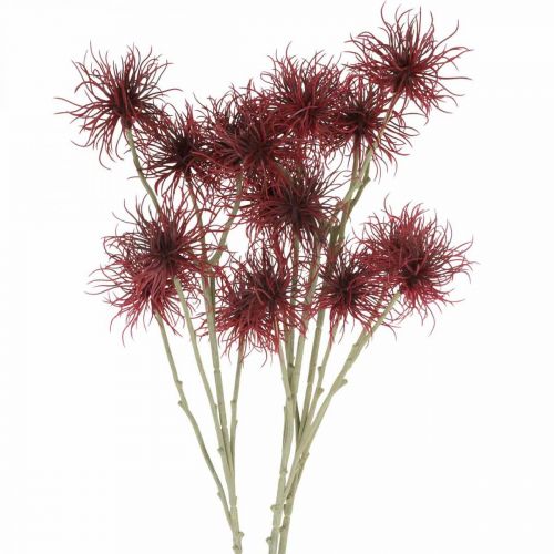 Floristik24 Ksantium tekokukka syksyn koristelu punainen 6 kukkaa 80cm 3kpl