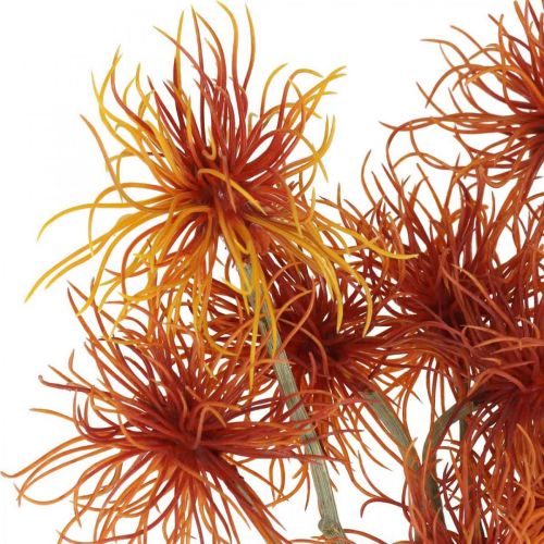 kohteita Xanthium tekokukka syksyn koriste oranssi 6 kukkaa 80cm 3kpl