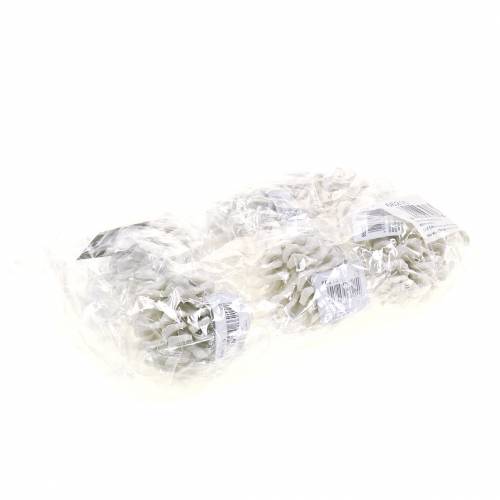 Floristik24 Joulukuusikoristeet käpyjä valkoinen glitter 9cm 6kpl