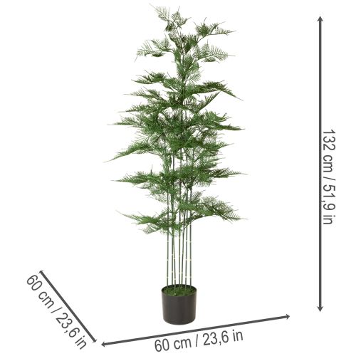 Keinotekoinen bambupuu, vihreä, 132 cm, huonekasvi | Floristik24.fi