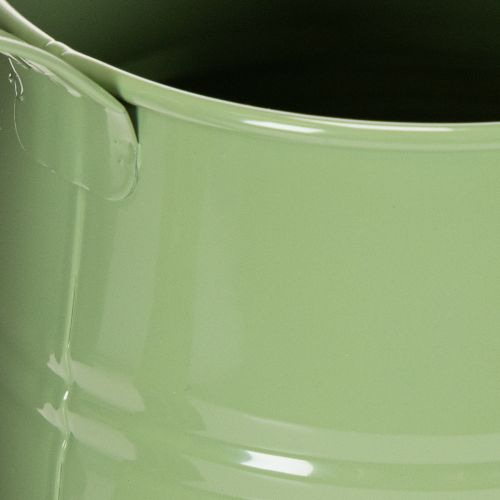 Metallinen kastelukannu sisätiloihin, mintunvihreä, 1,7 l, koristeellinen maljakko, retrotyyli, korkeus 23 cm | Floristik24.fi