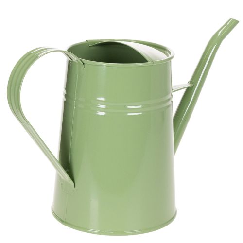 Metallinen kastelukannu sisätiloihin, mintunvihreä, 1,7 l, koristeellinen maljakko, retrotyyli, korkeus 23 cm | Floristik24.fi