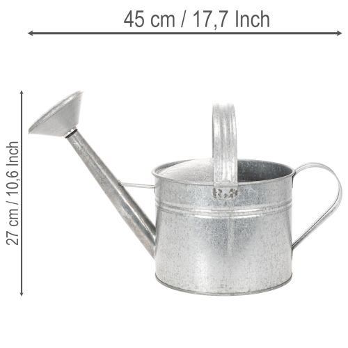 Vintage sinkkikastelukannu, 27 cm - puutarha- ja terassiruukku, metallinen kukkaruukku | Floristik24.fi