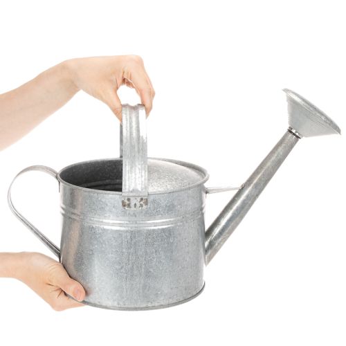 Vintage sinkkikastelukannu, 27 cm - puutarha- ja terassiruukku, metallinen kukkaruukku | Floristik24.fi