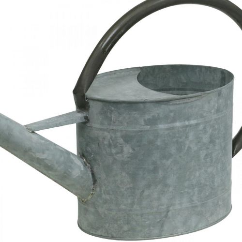 kohteita Metallinen kastelukannu, puutarhakoriste vintage look hopeanharmaa L53cm K29cm